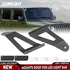 Pair Curved LED Light Bar Windshield Mount Brackets Roof Support Offroad NEW UK