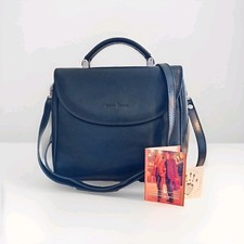 GIANNI CONTI  Shoulder Bag Top Handle Bag Black Crossbody Leather Made In Italy