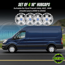 16" Wheel Trims Hub Caps Set of 4 Fits Ford Transit MK6 MK7 MK8 2000–2025