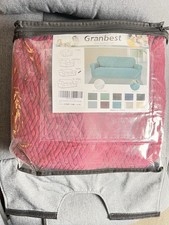 2 Seater Sofa Cover Slipcover Protector Brushed Jacquard Elastic Easy Fit Grey