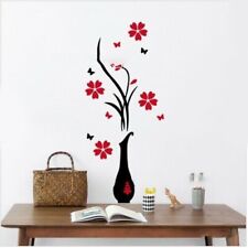 3D Red Arcylic Flower Wall Art