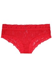 Ex La Senza lipstick pink all over lace cheeky hipster knickers Size L UK 12-14