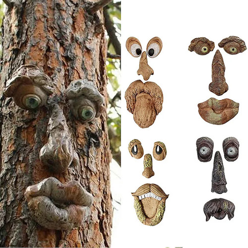 Old man face outdoor - 3d, decor