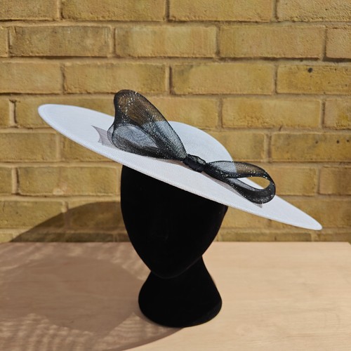 White black large - white, fascinator