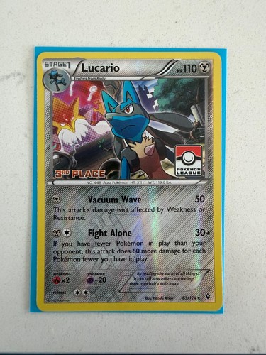 Lucario 124 3rd place promo - lucario, 63/124