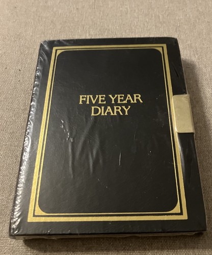 Vintage five year diary gold - vintage,