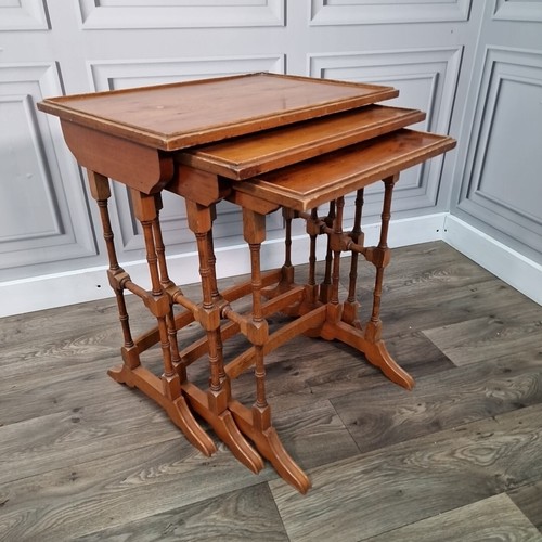 Antique nest tables wooden - nest,