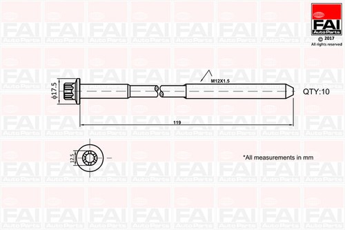Fai autoparts b1401 bolt kit - fai,