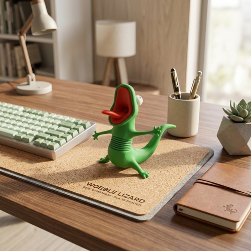 Wobble lizard figurine design - figurine,