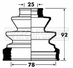 First line fcb2868 drive shaft - fcb2868,