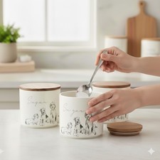 Tea Coffee Sugar Canisters Set