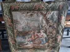 Vintage French Style Wall Tapestry with Hanging Rail, 35"×35",  smoke free home