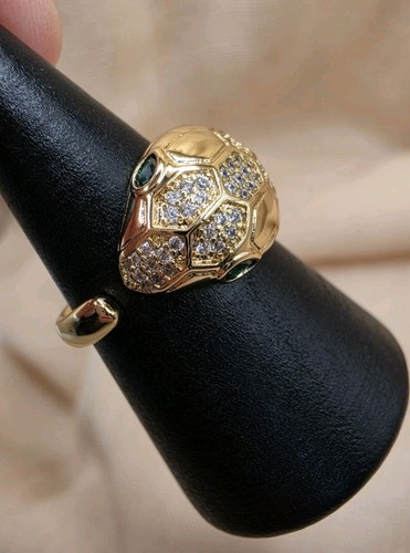 14k gold plated snake head - plated,