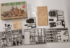 AIRFIX 1/35 07360 WHITE M3A1 SCOUT CAR (STARTED)