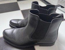 Clifford James size 10  Black Leather Chelsea Boots Leather Soles 