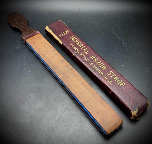 Antique imperial razor strop - antique,