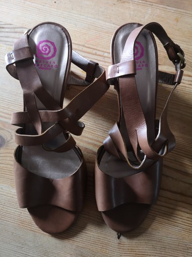 Tan leather block - tan, summer