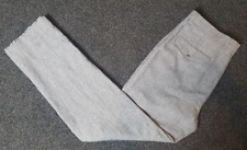 JEFF BANKS Mens 34 Reg Grey Mix Straight Leg Business Pants/Trousers 