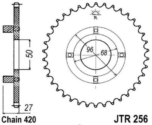 Sprockets tooth pitch - jt, 28