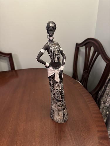 African tribal resin sculpture - african,