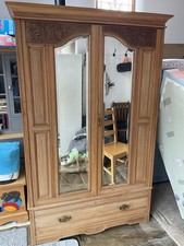 An Antique Edwardian Satinwood Wardrobe ~Delivery Available~