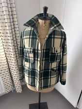 Vintage 1940s Chippewa Wool Hunting Mackinaw Jacket – Green Buffalo Plaid, Large