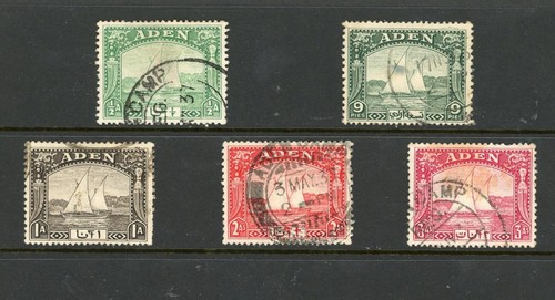 Aden 1937 6 dhows ships - aden,