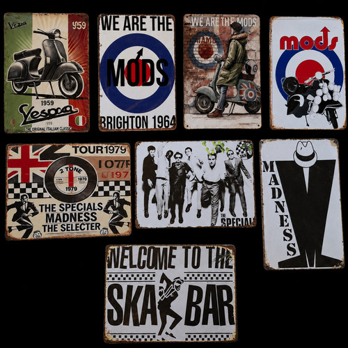 Mod themed metal signs - themed, the
