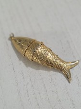 Vtg Articulated Fish Pendant 