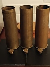 WW1 x3 brass artillery shell