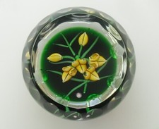 Boxed Ltd Ed Perthshire 1985E Scottish Broom Paperweight(25/350) - 2 5/8"