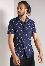 Vintage Abstract Crazy Jazzy Print Shirt Multi - Size Medium M (C47)