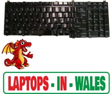 TESTED Toshiba Equium Glossy Black L350d-11d- PSLE2E-001002KS Laptop UK Keyboard