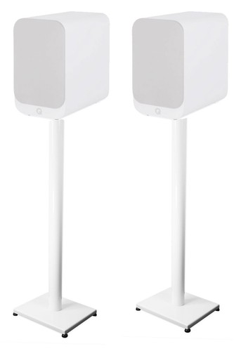 Pair steel white stands - 37”,