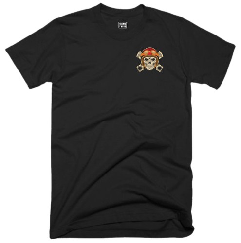Skull pistons shirt pocket - t,