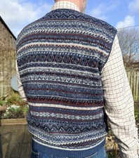 Green Leaves Fair isle Vest /