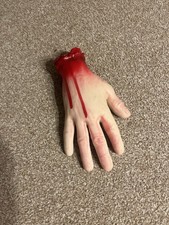 Halloween Fake Dead Hand with Blood Haunted House Props Party Decorations