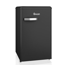 Swan SR11035BNE Retro Under Counter Fridge with 77L Fridge Capacity, Black