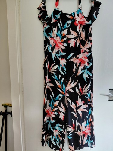 Crop leg jumpsuit floral - crop,