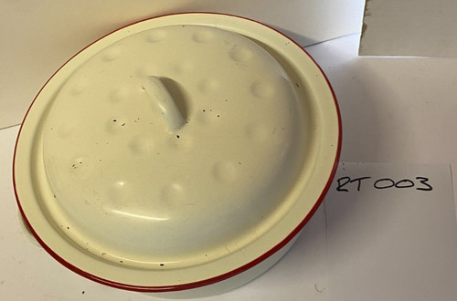 Small enamel roasting tin with - tin,
