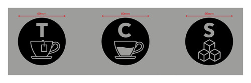 6cm black tea coffee - , sugar
