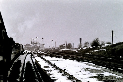 Snowy railway scene 1960 - snowy,