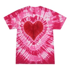 Tie Dye T-Shirts Pink Heart
