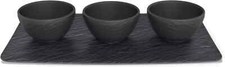 Dip Bowl Set - Villeroy & Boch Manufacture Rock - 4 Piece Serving Set