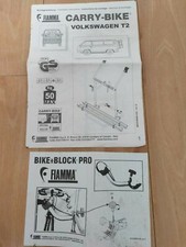 Fiamma VW T25 / T3 Carry-Bike Bike Rack Installation Instruction Booklet