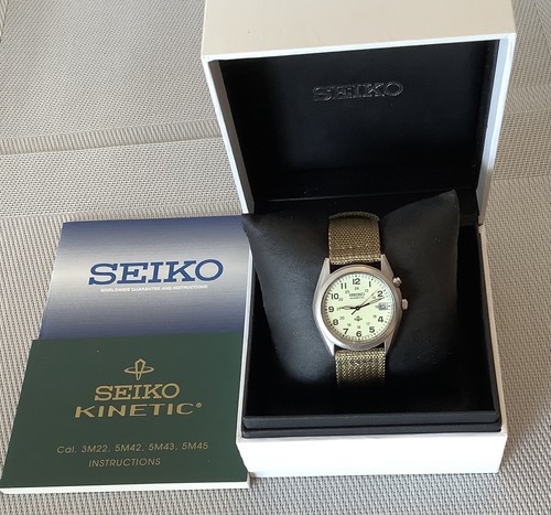 Seiko kinetic military mens - seiko,