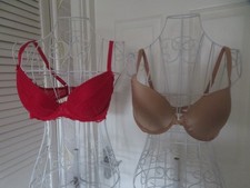 38 C under wire bra bundle - Gossard Everyday & Figleaves - Beige & Red