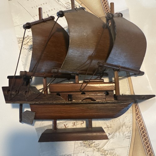 Vtg chinese junk ship model - ship,