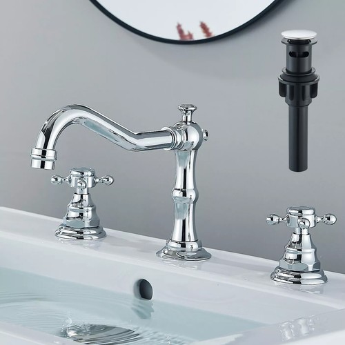 Widespread chrome bathroom - widespread,