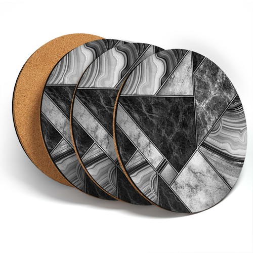 Coasters bw marble - 4,